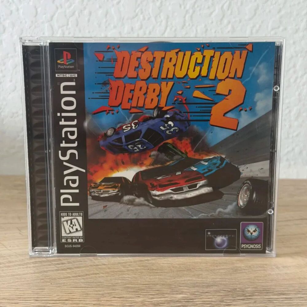 Sony Playstation 1 PS1 Destruction Derby 2 CIB + Receipt